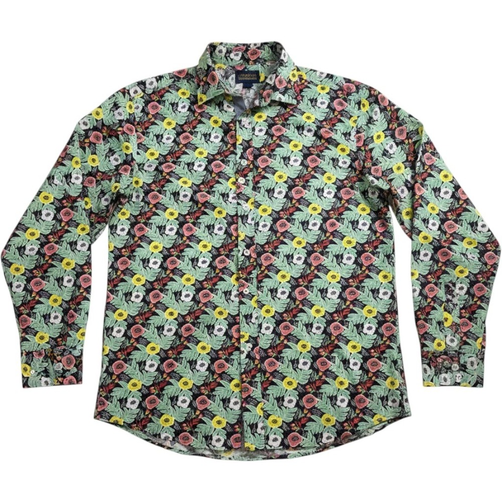 Cremieux Premium Denim Men's XL Floral Shirt Long Sleeve Cotton Stretch